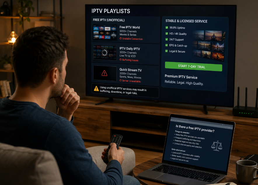 Is there a free IPTV provider?